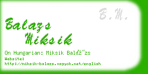 balazs miksik business card